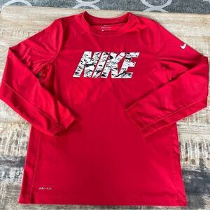 Nike Red dry fit long sleeve